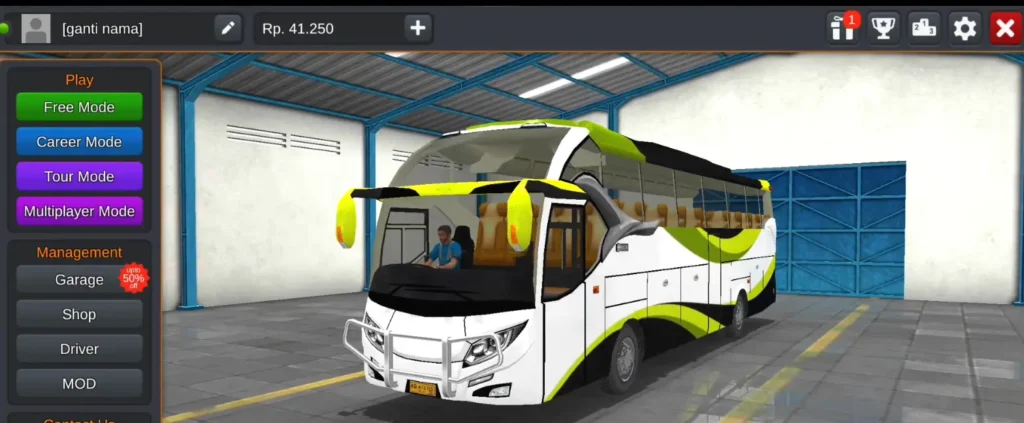 modes in bus simulator indonesia