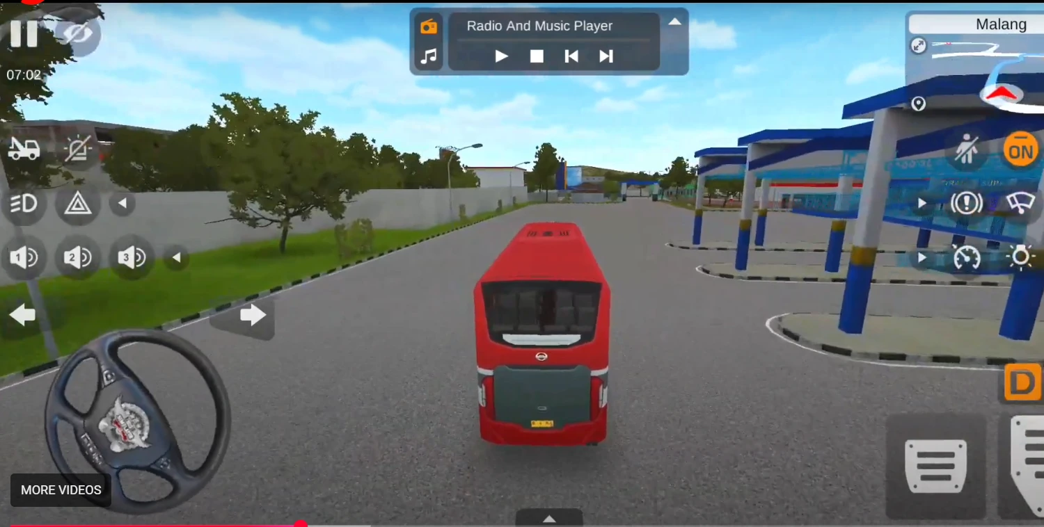 Bus simulator indonesia bus running on road