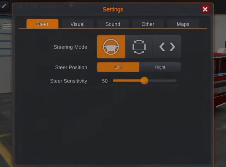 bus simulator indonesia mod apk steering setting